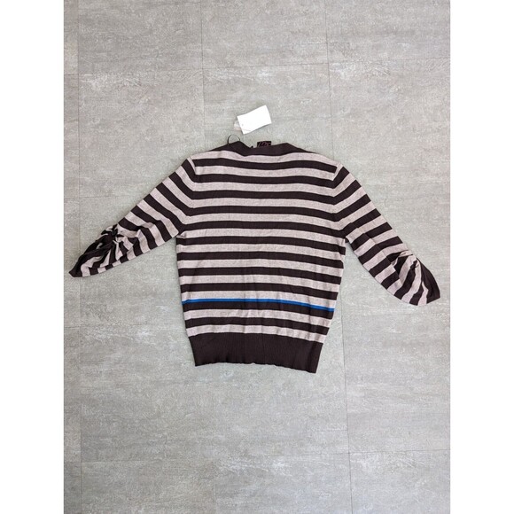 Women's Take Out Button Down Open Front Cardigan 3/4 Sleeve Brown Size Large Y2K - Picture 8 of 8